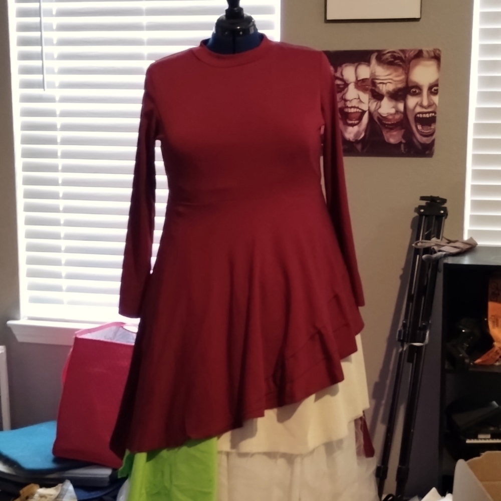 Women's asymmetric dress ankle length